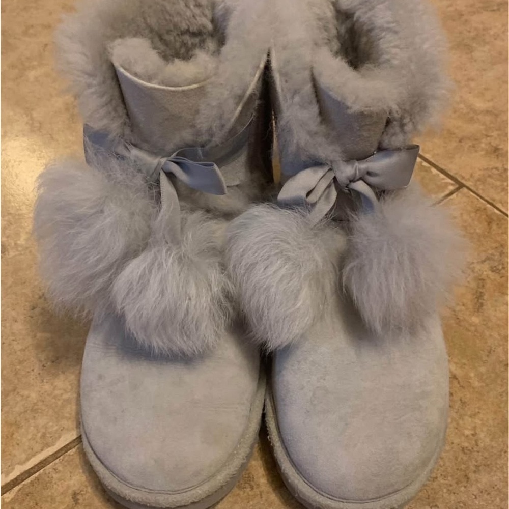 UGG Light Gray Fur Boots